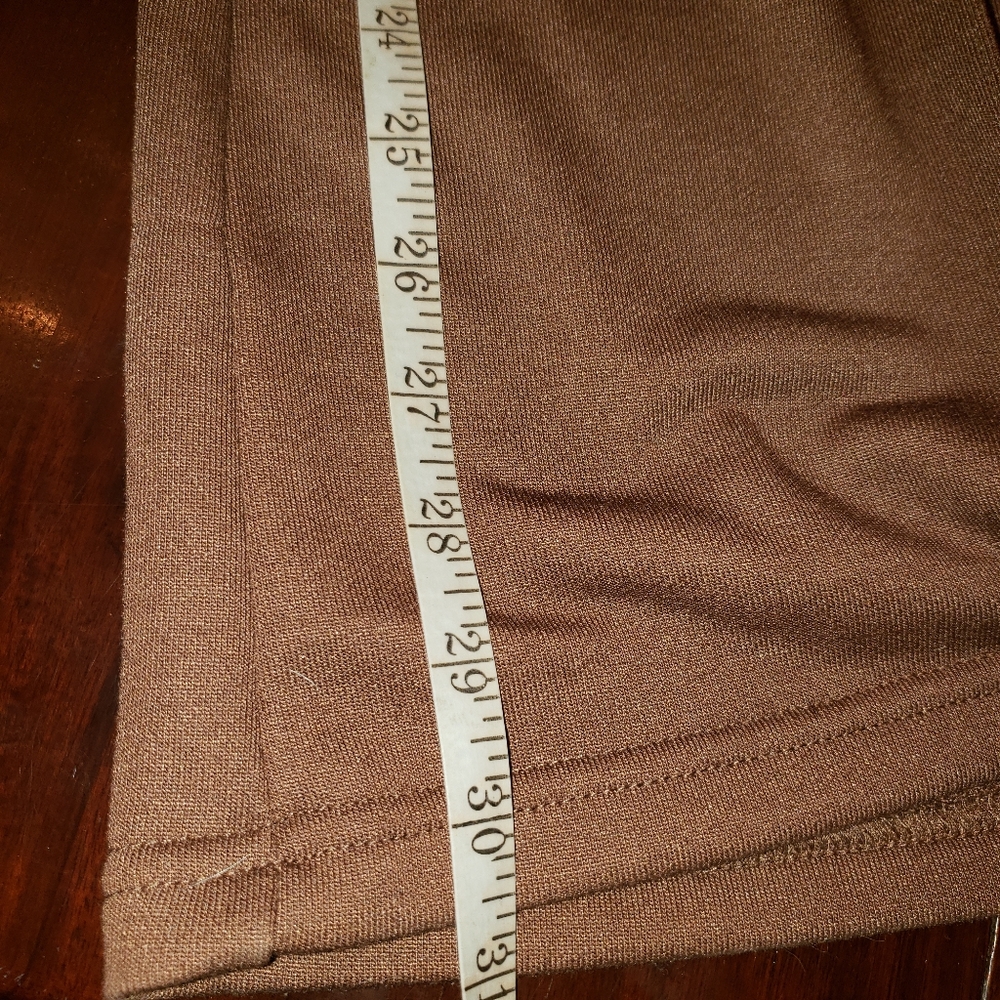 FOR LOVE & LEMONS Shannon Pants Camel Wide Leg Front Seam Knit Trousers Sz S - Picture 12 of 13